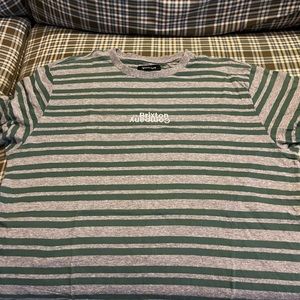 Green and Gray striped Britton Co. Tshirt